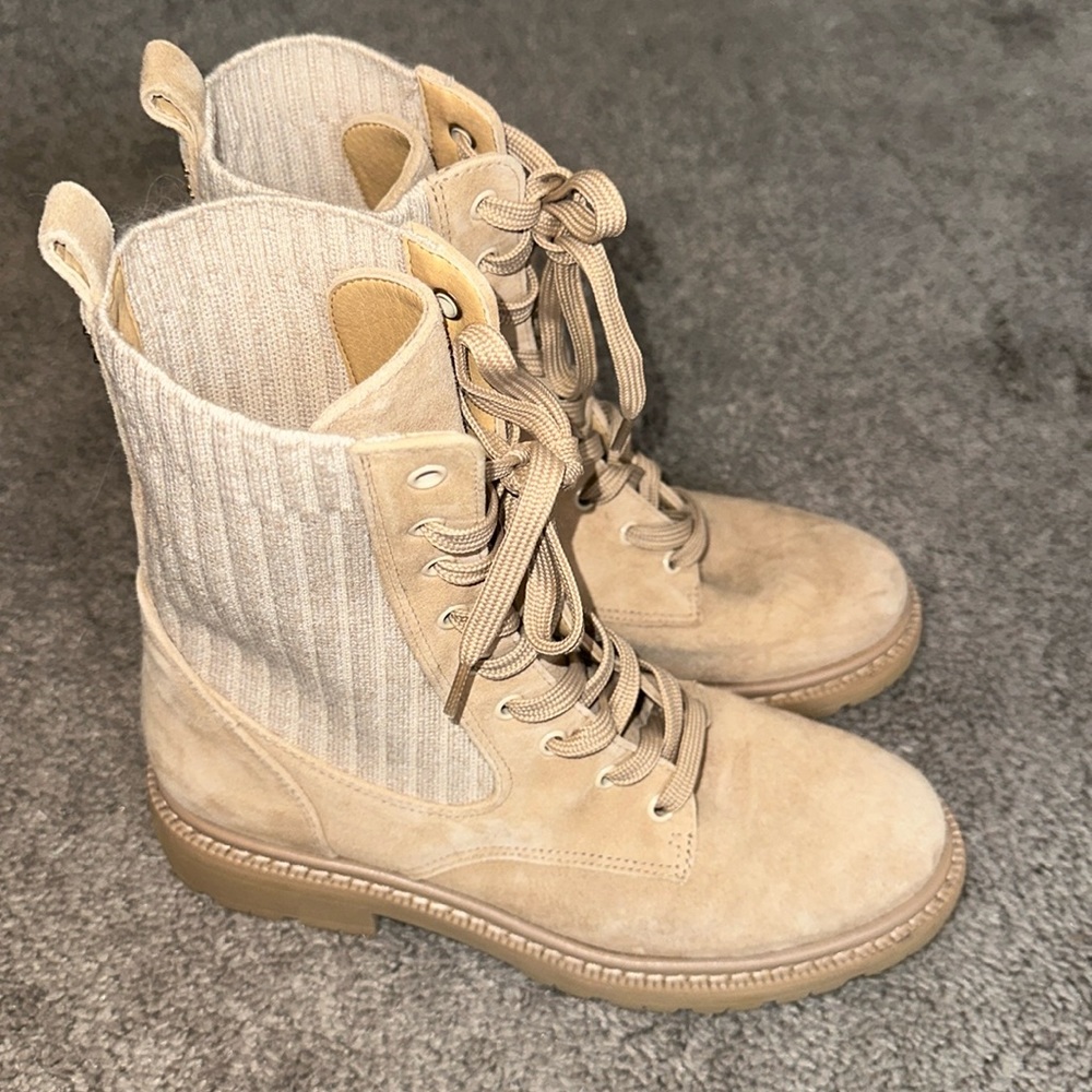 Sam Edelman tan combat boots size 6.5